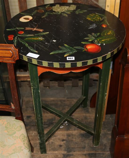Painted circular table